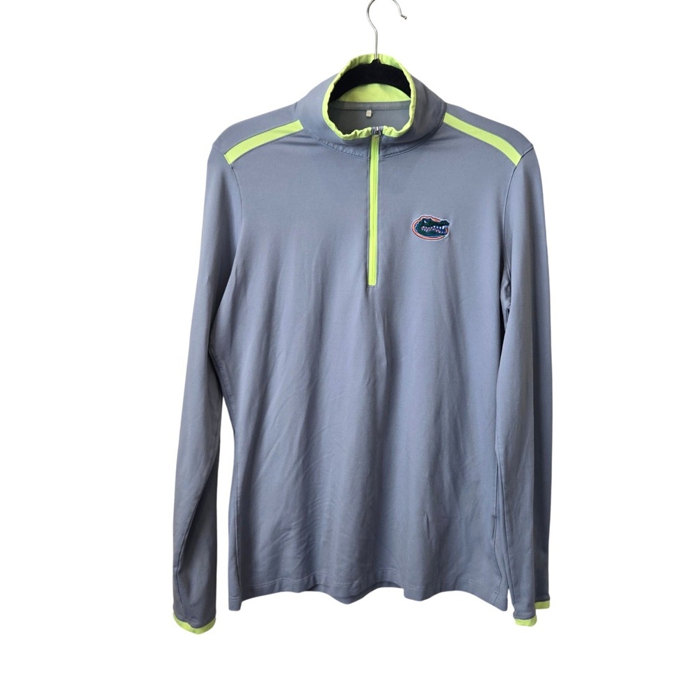 Nike Golf Florida Gators Mens Gray Dri-Fit Quarter Zip Pullover NCAA, Large